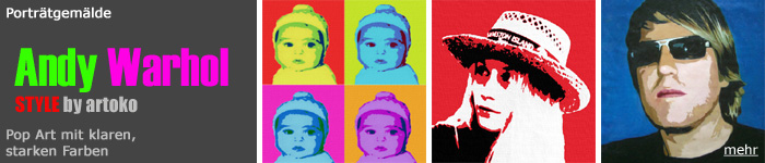 Pop Art Porträt Warhol